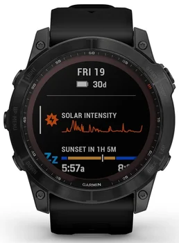 Смарт-часы Garmin Fenix 7X Sapphire S. Black DLC Titanium w. Black Band (010-02541-22/23/45)
