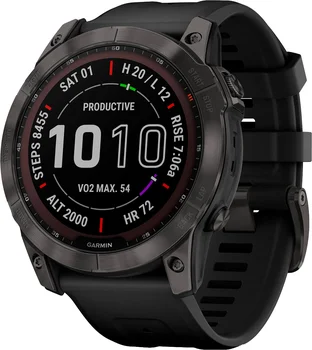 Смарт-годинник Garmin Fenix 7X Sapphire Solar Carbon Gray DLC Titanium with Black Band (010-02541-10/11/34)