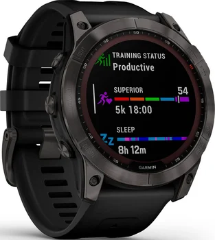 Смарт-годинник Garmin Fenix 7X Sapphire Solar Carbon Gray DLC Titanium with Black Band (010-02541-10/11/34)