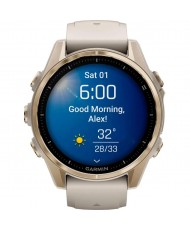 Смарт-годинник Garmin Fenix 8 43mm AMOLED Sapphire Soft Gold w. Fog Gray/Dark Sandstone S. Band (010-02903-10/11)