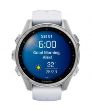 Смарт-годинник Garmin Fenix 8 43mm AMOLED Silver with Whitestone Silicone Band (010-02903-00)