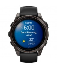 Смарт-часы Garmin Fenix 8 47mm AMOLED Sapphire Carbon Gray DLC Titanium w. Black/Pebble Gray S. Band (010-02904-20/21)