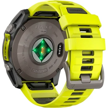Смарт-часы Garmin Fenix 8 47mm Solar Sapphire Titanium w. Amp Yellow/Graphite Silicone Band (010-02906-20/21)