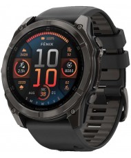 Смарт-часы Garmin Fenix 8 47mm AMOLED Sapphire Carbon Gray DLC Titanium w. Black/Pebble Gray S. Band (010-02904-20/21)