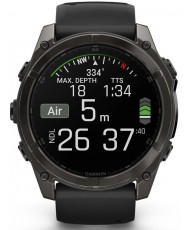 Смарт-часы Garmin Fenix 8 51mm AMOLED Sapphire Carbon Gray DLC Titanium w. Black/Pebble Gray S. Band (010-02905-20/21)