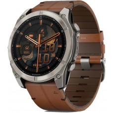 Смарт-часы Garmin Fenix 8 51mm AMOLED Sapphire Carbon Grey DLC w. Chestnut Leather Band (010-02905-40)