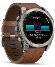 Смарт-часы Garmin Fenix 8 51mm AMOLED Sapphire Carbon Grey DLC w. Chestnut Leather Band (010-02905-40)