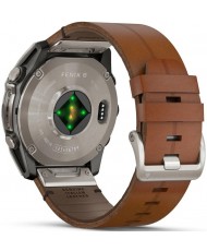 Смарт-годинник Garmin Fenix 8 51mm AMOLED Sapphire Carbon Grey DLC w. Chestnut Leather Band (010-02905-40)