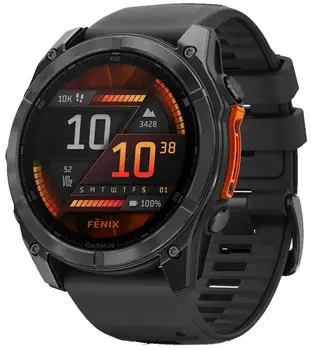 Смарт-часы Garmin Fenix 8 51mm AMOLED Slate Gray with Black Silicone Band (010-02905-00)