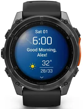 Смарт-часы Garmin Fenix 8 51mm AMOLED Slate Gray with Black Silicone Band (010-02905-00)