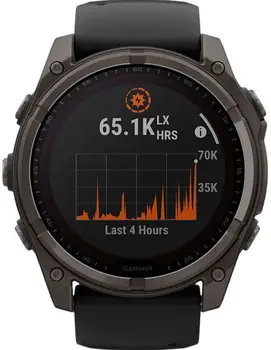 Смарт-часы Garmin Fenix 8 51mm Solar Sapphire Carbon Gray DLC Titanium w. Black/Pebble Gray S. Band (010-02907-10/11) 