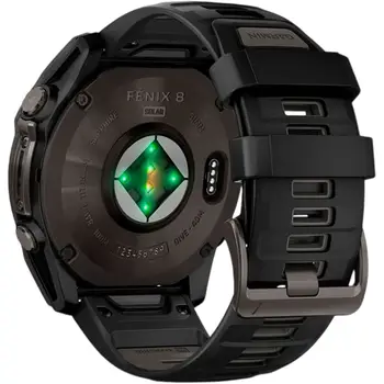 Смарт-часы Garmin Fenix 8 51mm Solar Sapphire Carbon Gray DLC Titanium w. Black/Pebble Gray S. Band (010-02907-10/11) 