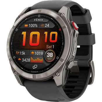 Смарт-годинник Garmin Fenix 8 Pro 51 mm AMOLED Titanium with Graphite/Black Silicone Band (010-03199-10/11)