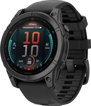 Смарт-часы Garmin Fenix E 47mm AMOLED Slate Gray Steel with Black Silicone Band (010-03025-03/01/13)