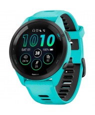 Смарт-годинник Garmin Forerunner 265 Black Bezel w. Aqua Case and Aqua/Black Silicone Band (010-02810-02/12)