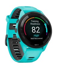 Смарт-годинник Garmin Forerunner 265 Black Bezel w. Aqua Case and Aqua/Black Silicone Band (010-02810-02/12)