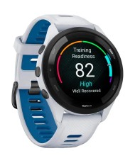 Смарт-часы Garmin Forerunner 265 Black Bezel with Whitestone Case and Whitestone/Tidal Blue Silicone Band (010-02810-51) (UA)