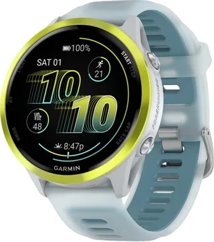 Смарт-часы Garmin Forerunner 570 47mm Amp Yellow Aluminum w. Translucent Whitestone/Turquoise Band (010-02971-01)
