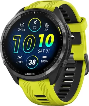 Смарт-годинник Garmin Forerunner 965 Carbon Gray Titanium Bezel w. Black Case and Amp Yell/Black S. Band (010-02809-02/12)