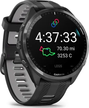 Смарт-часы Garmin Forerunner 965 Carbon Gray Titanium Bezel w. Blk Case Blk/Powder Gray S. Band (010-02809-00/10/80)