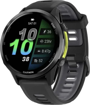 Смарт-часы Garmin Forerunner 970 Carbon Gray DLC Titanium w. Black Case and Black/Translucent W. Band (010-02969-00/10)