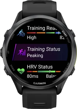 Смарт-часы Garmin Forerunner 970 Carbon Gray DLC Titanium w. Black Case and Black/Translucent W. Band (010-02969-00/10)