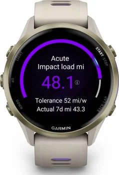 Смарт-годинник Garmin Forerunner 970 Soft Gold Titanium w. French Gray C. and French Gray/T. Indigo Band (010-02969-02/12)