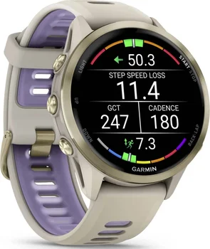 Смарт-годинник Garmin Forerunner 970 Soft Gold Titanium w. French Gray C. and French Gray/T. Indigo Band (010-02969-02/12)