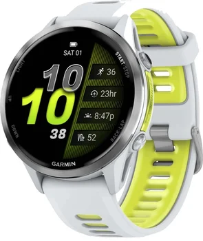 Смарт-годинник Garmin Forerunner 970 Titanium w. Whitestone Case and Whitestone/T. Amp Yellow Band (010-02969-01/11/61)
