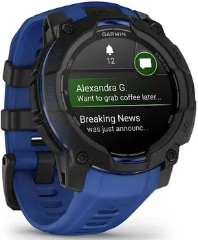Смарт-часы Garmin Instinct 3 45mm AMOLED Black with Blue Band (010-02936-03/43)