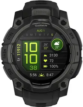 Смарт-годинник Garmin Instinct 3 50mm AMOLED Black with Charcoal Band (010-03020-00)