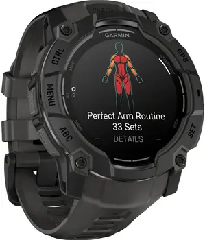 Смарт-годинник Garmin Instinct 3 50mm AMOLED Black with Charcoal Band (010-03020-00)