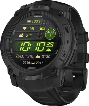 Смарт-годинник Garmin Instinct 3 50mm AMOLED Tactical Edition Black with Black Band (010-03020-50)