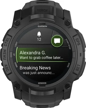 Смарт-годинник Garmin Instinct 3 50mm AMOLED Tactical Edition Black with Black Band (010-03020-50)