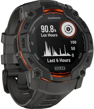 Смарт-годинник Garmin Instinct 3 50mm Solar Black with Charcoal Band (010-02935-00)