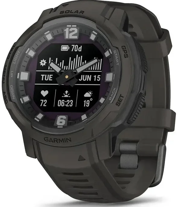 Смарт-годинник Garmin Instinct Crossover Solar Graphite (010-02730-11/01)