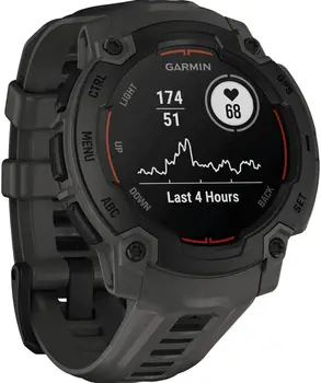 Смарт-годинник Garmin Instinct E 45mm Black with Charcoal Band (010-02933-00)