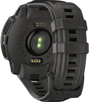 Смарт-годинник Garmin Instinct E 45mm Black with Charcoal Band (010-02933-00)