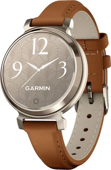 Смарт-годинник Garmin Lily 2 Classic Cream Gold with Tan Leather Band (010-02839-02/60)