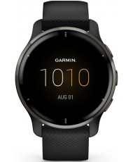 Смарт-часы Garmin Venu 2 Plus Slate S. Steel Bezel w. Black Case and S. Band (010-02496-01/11/51)