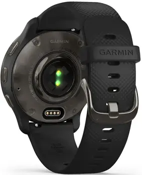 Смарт-годинник Garmin Venu 2 Plus Slate S. Steel Bezel w. Black Case and S. Band (010-02496-01/11/51)