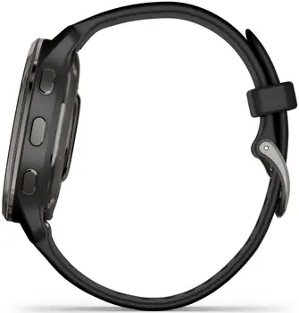 Смарт-годинник Garmin Venu 2 Plus Slate S. Steel Bezel w. Black Case and S. Band (010-02496-01/11/51)