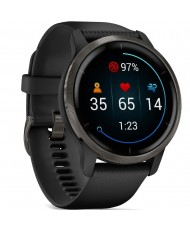 Смарт-годинник Garmin Venu 2 Slate Stainless Steel Bezel with Black Case and Silicone Band (010-02430-11/01)