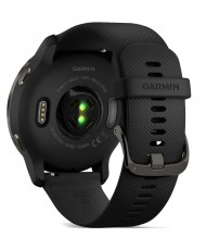 Смарт-годинник Garmin Venu 2 Slate Stainless Steel Bezel with Black Case and Silicone Band (010-02430-11/01)