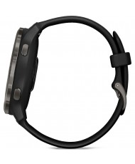 Смарт-годинник Garmin Venu 2 Slate Stainless Steel Bezel with Black Case and Silicone Band (010-02430-11/01)