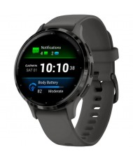 Смарт-годинник Garmin Venu 3S Slate S. Steel Bezel w. Pebble Gray Case and S. Band (010-02785-00)