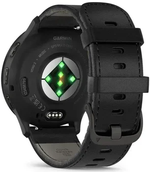 Смарт-часы Garmin Venu 3 Slate S. Steel Bezel w. Black Case and Leather Band (010-02784-52/02)
