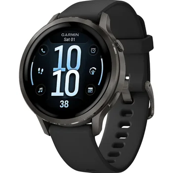 Смарт-часы Garmin Venu 4 41 mm Slate with Black Silicone Band (010-03013-02)