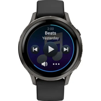 Смарт-часы Garmin Venu 4 41 mm Slate with Black Silicone Band (010-03013-02)