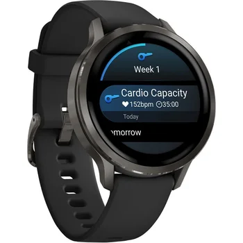 Смарт-часы Garmin Venu 4 41 mm Slate with Black Silicone Band (010-03013-02)
